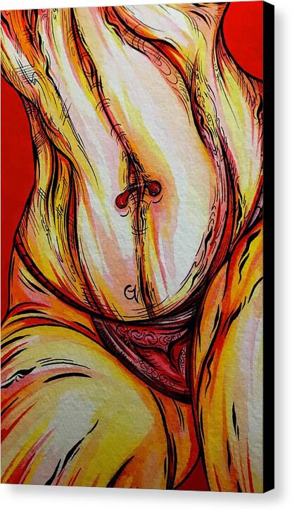 Belly Pierce - Canvas Print