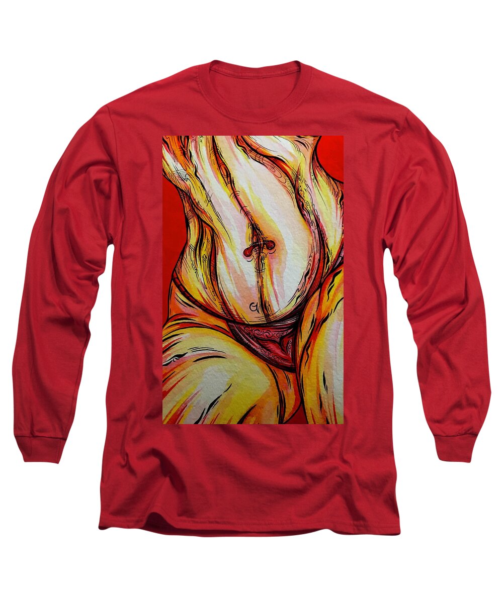Belly Pierce - Long Sleeve T-Shirt