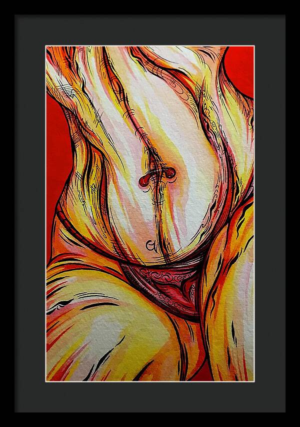 Belly Pierce - Framed Print