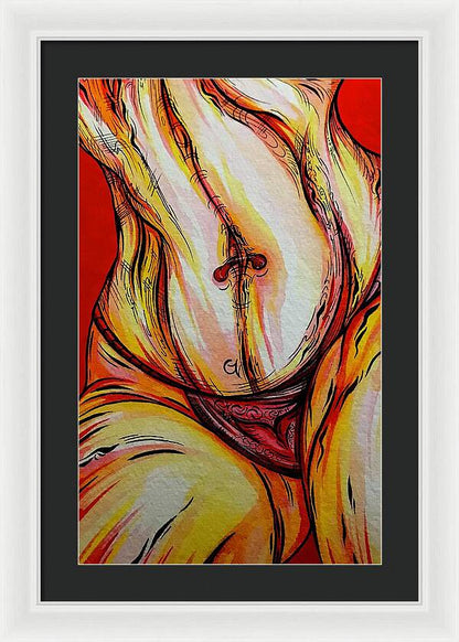 Belly Pierce - Framed Print