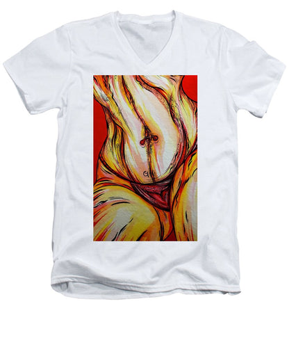 Belly Pierce - Men's V-Neck T-Shirt