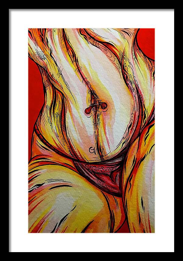 Belly Pierce - Framed Print