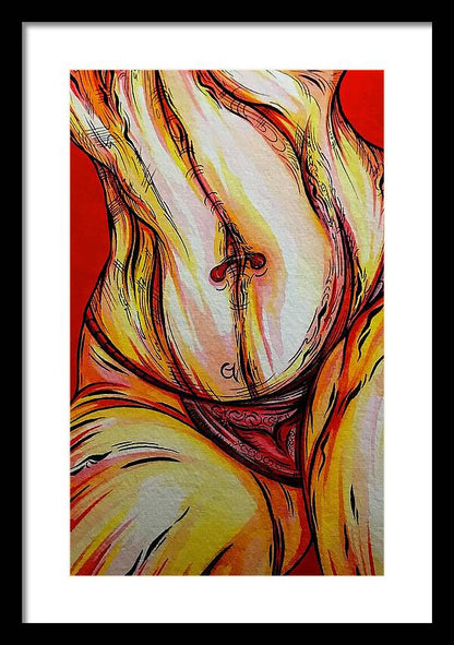 Belly Pierce - Framed Print