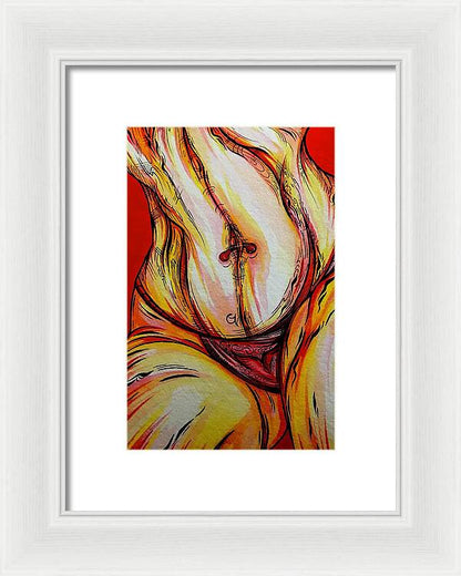 Belly Pierce - Framed Print