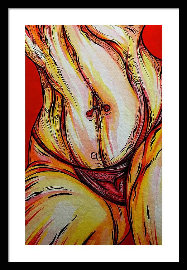 Belly Pierce - Framed Print