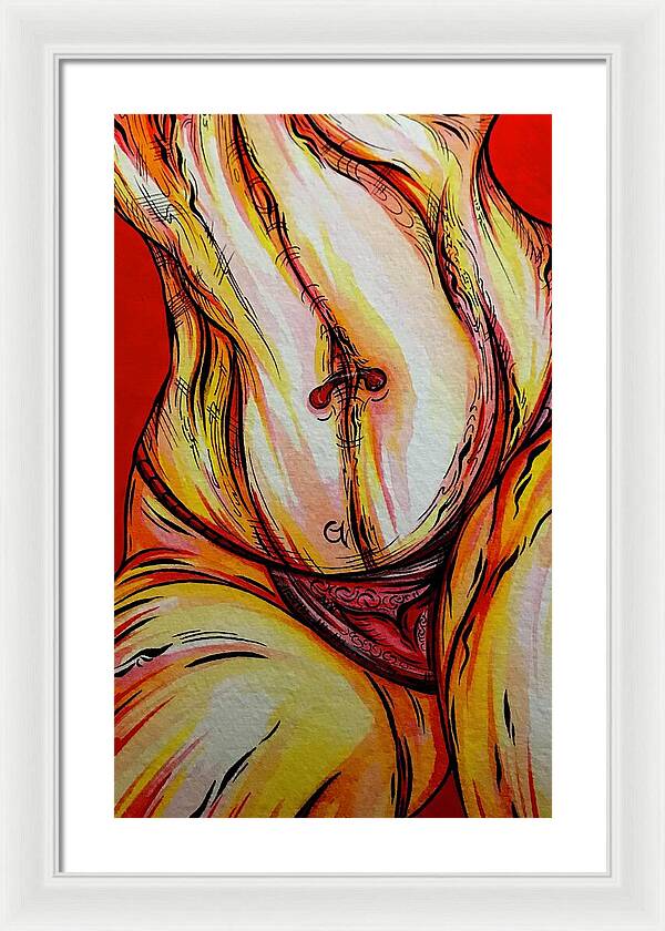 Belly Pierce - Framed Print
