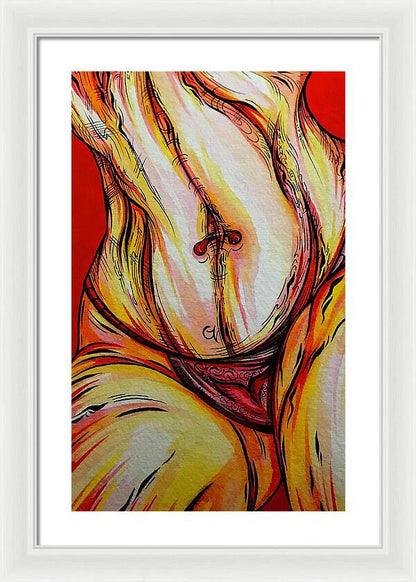 Belly Pierce - Framed Print