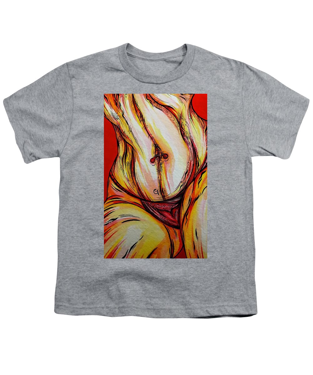 Belly Pierce - Youth T-Shirt