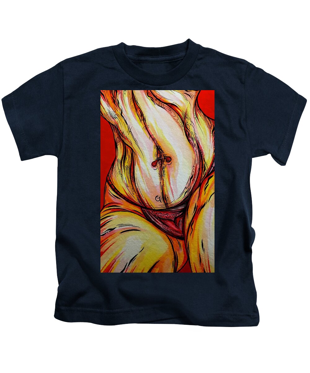Belly Pierce - Kids T-Shirt