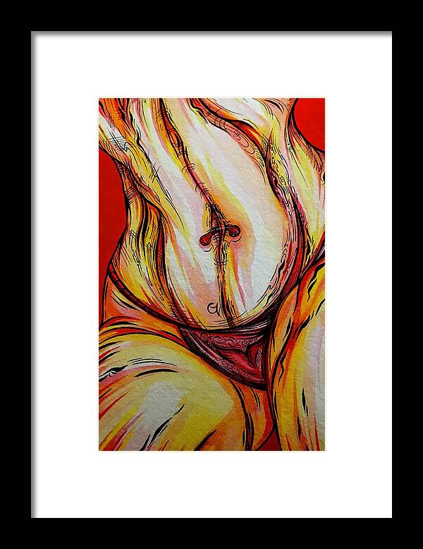 Belly Pierce - Framed Print