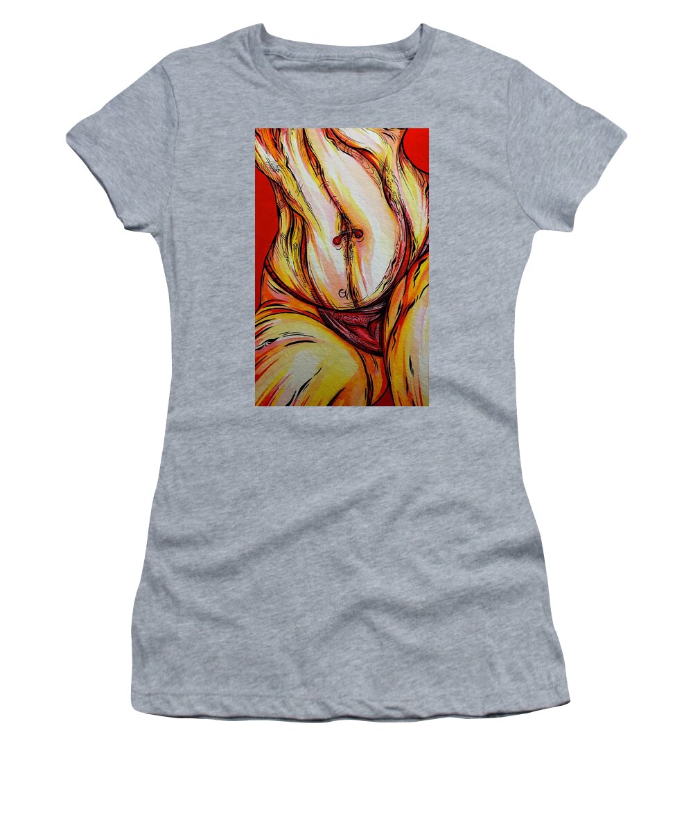 Belly Pierce - Women's T-Shirt