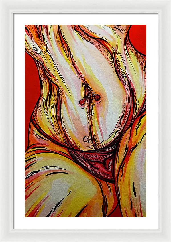 Belly Pierce - Framed Print