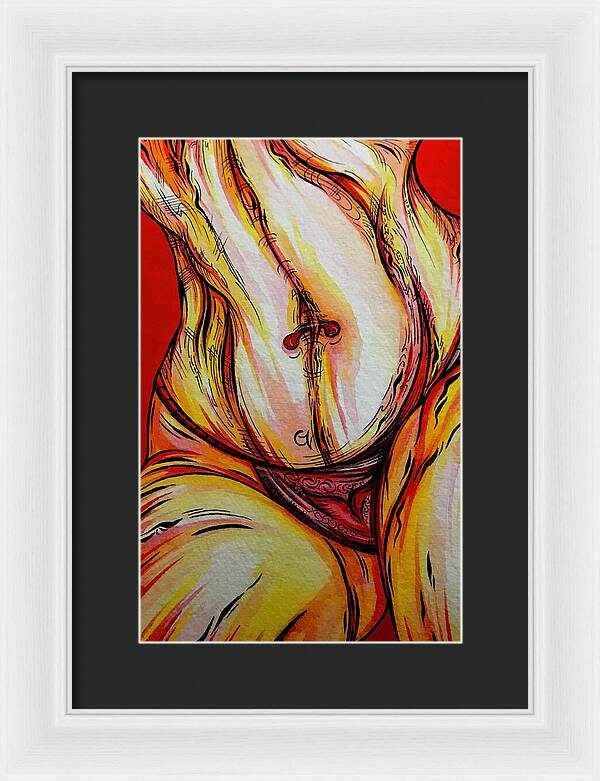 Belly Pierce - Framed Print
