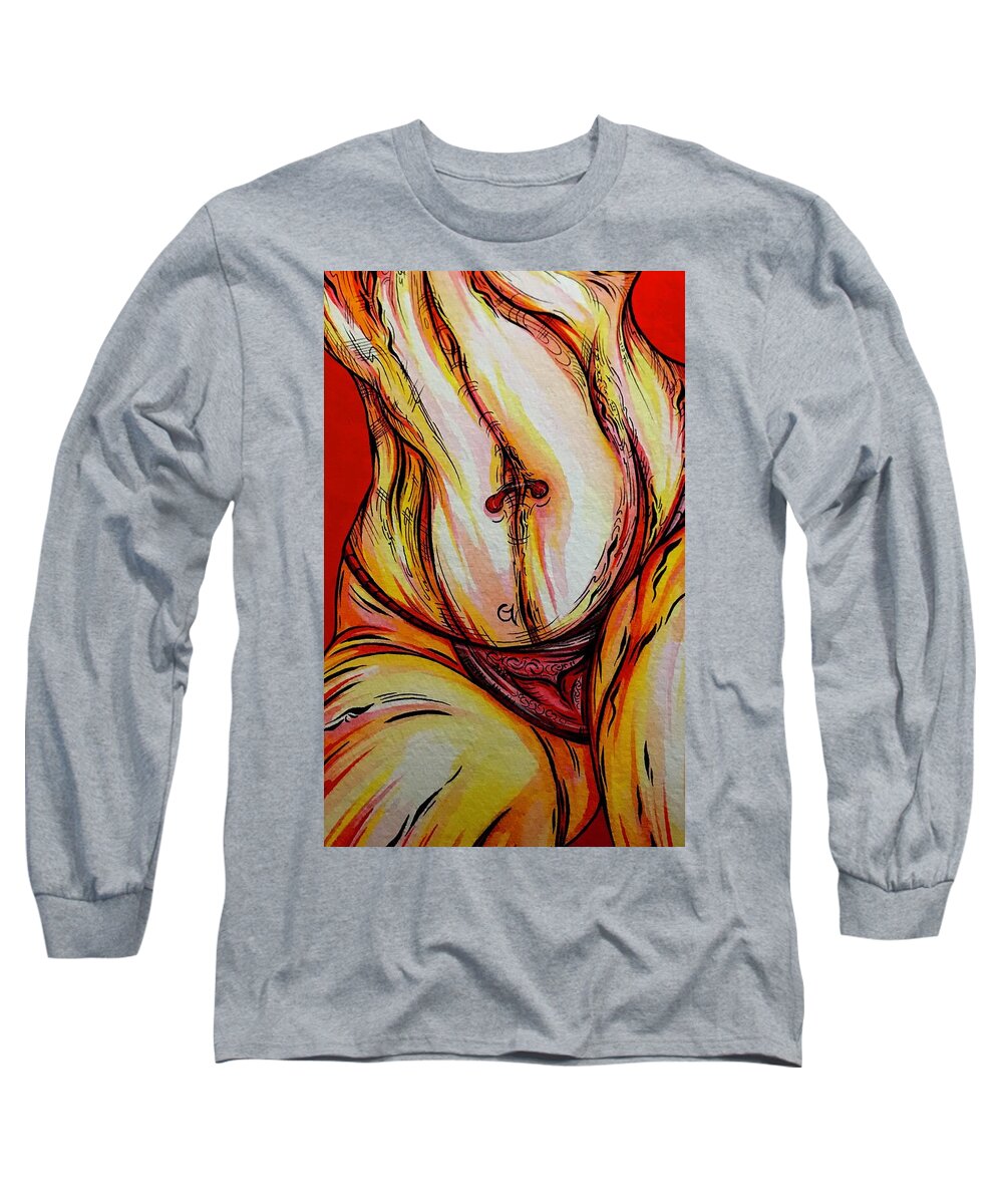 Belly Pierce - Long Sleeve T-Shirt