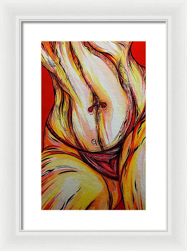 Belly Pierce - Framed Print