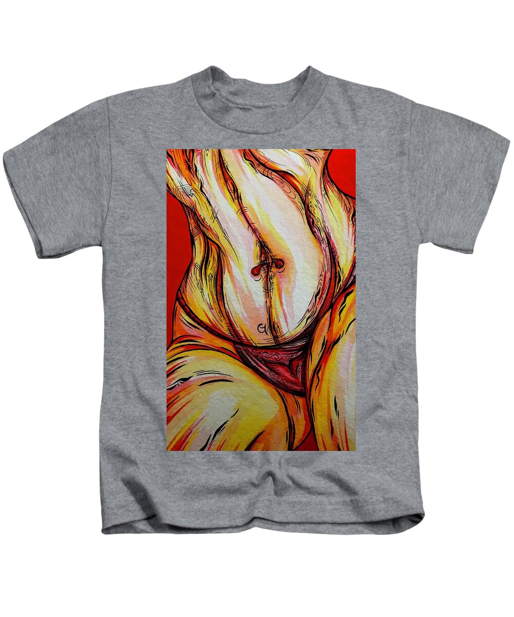 Belly Pierce - Kids T-Shirt