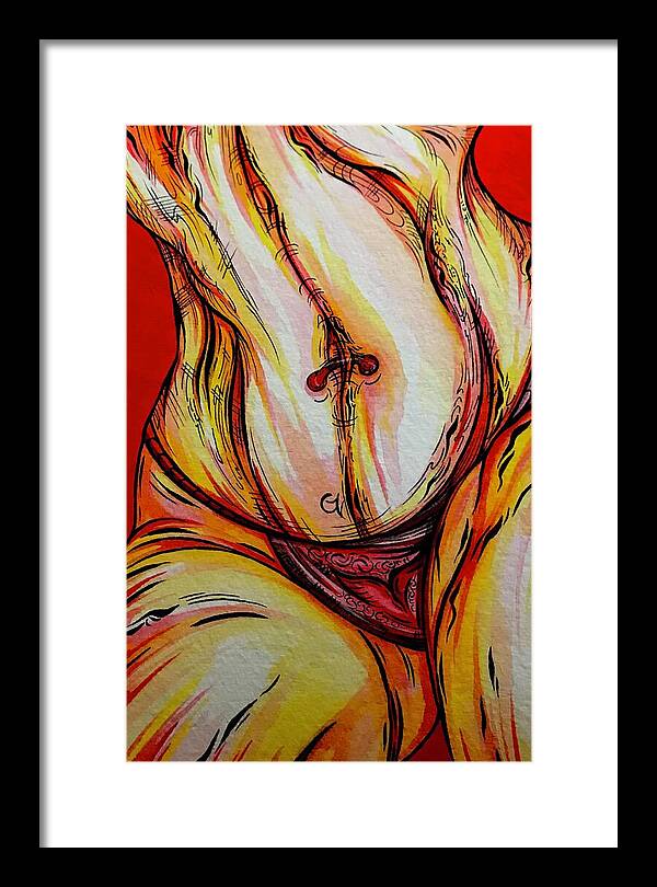 Belly Pierce - Framed Print