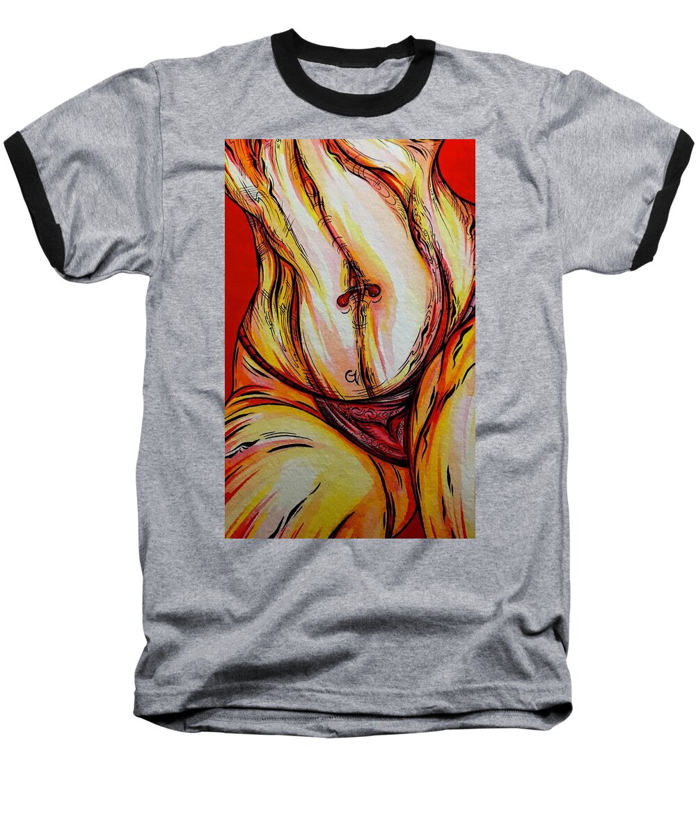 Belly Pierce - Baseball T-Shirt