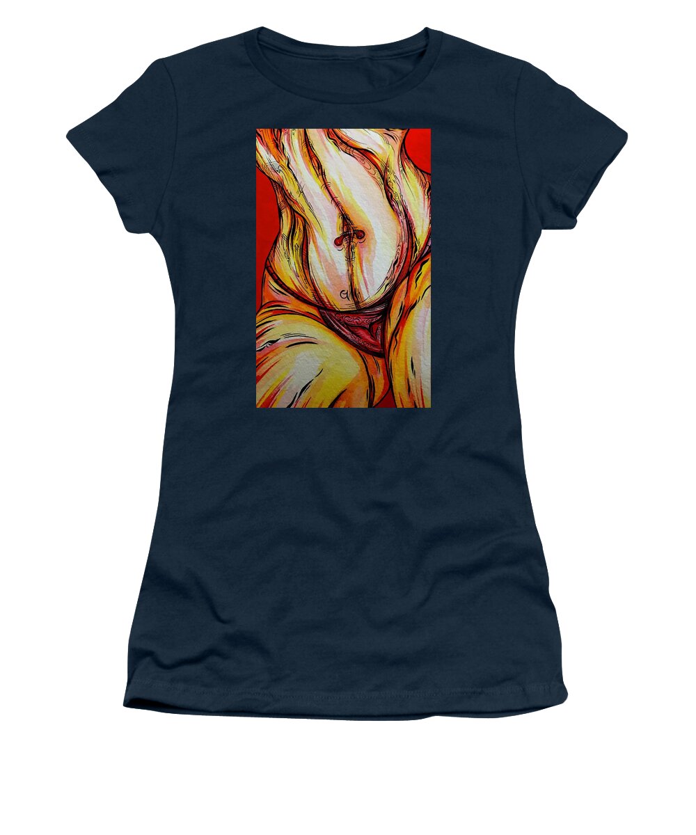 Belly Pierce - Women's T-Shirt