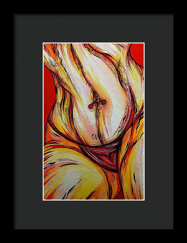 Belly Pierce - Framed Print