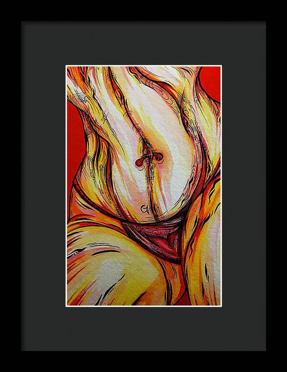 Belly Pierce - Framed Print