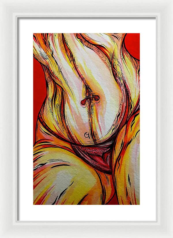 Belly Pierce - Framed Print