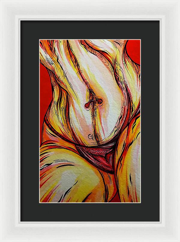 Belly Pierce - Framed Print