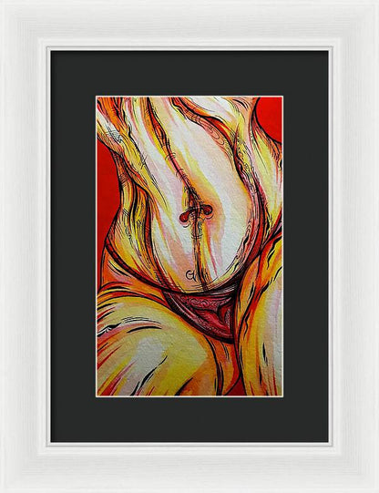 Belly Pierce - Framed Print