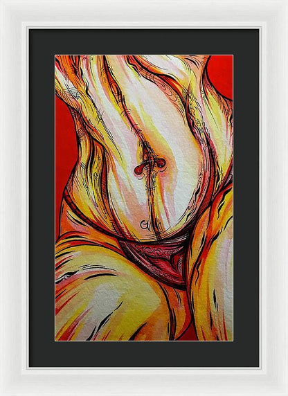 Belly Pierce - Framed Print