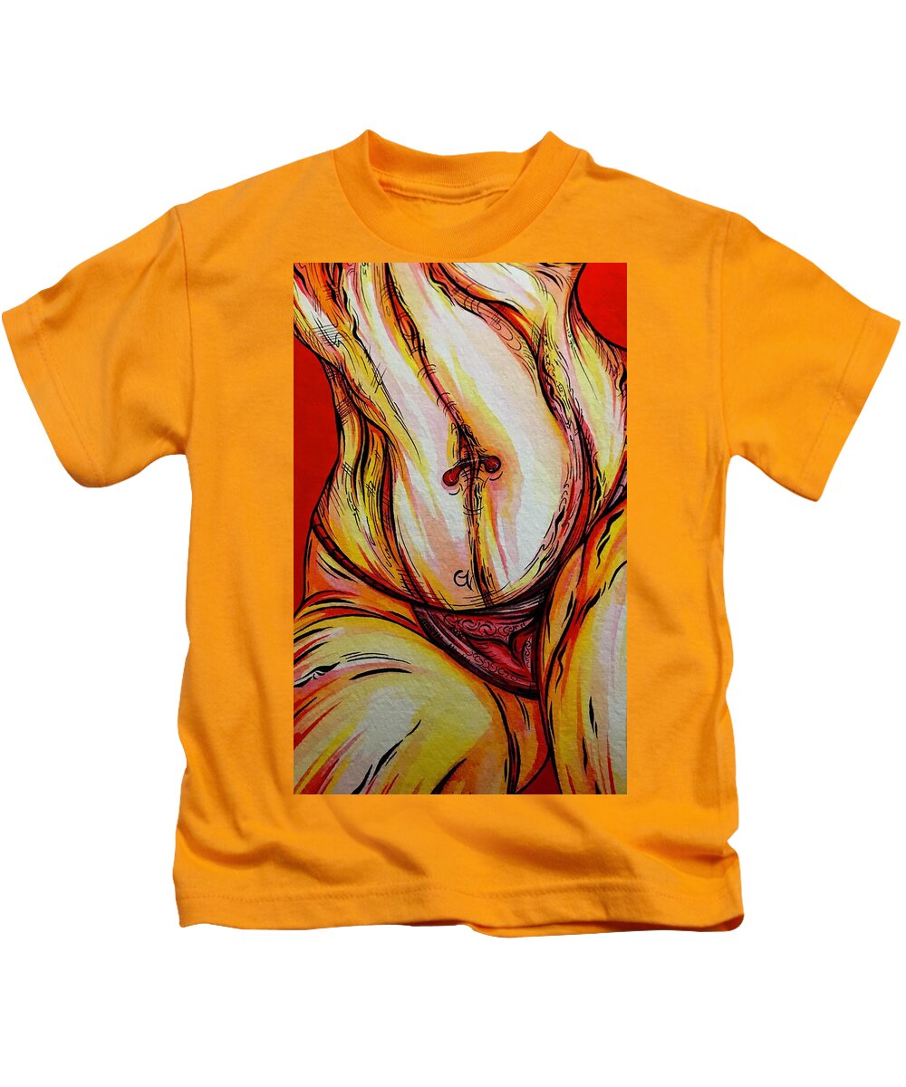 Belly Pierce - Kids T-Shirt