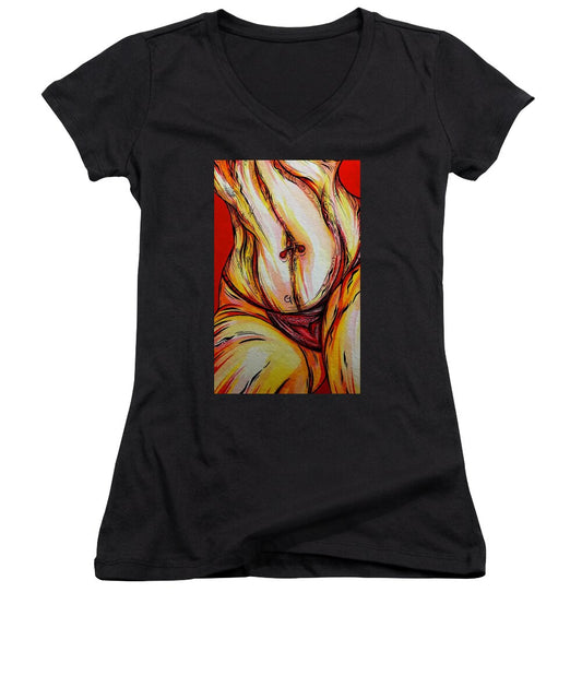 Belly Pierce - Women's V-Neck