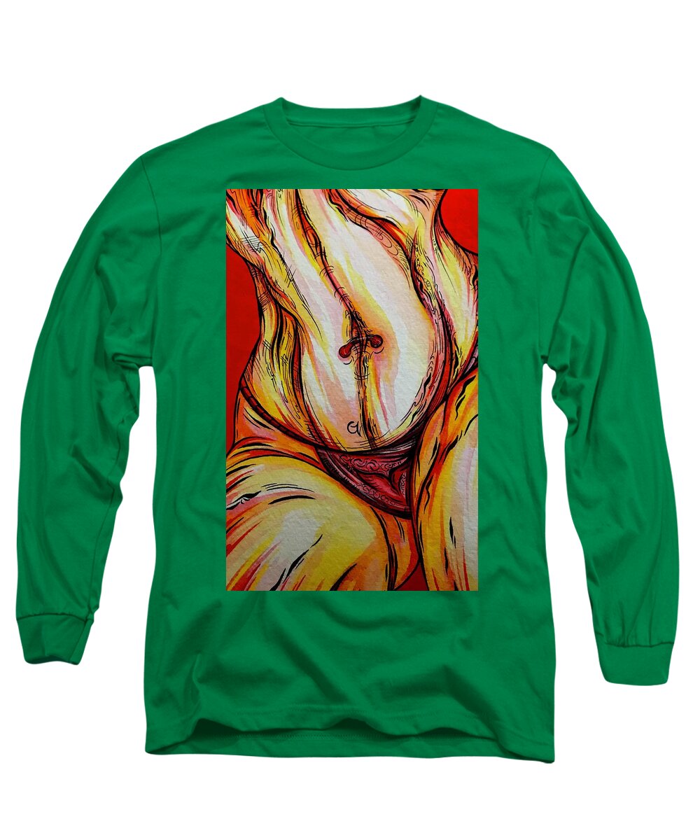 Belly Pierce - Long Sleeve T-Shirt