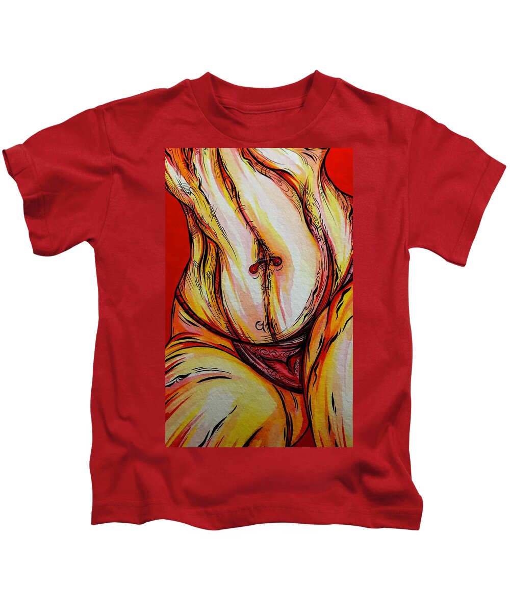 Belly Pierce - Kids T-Shirt
