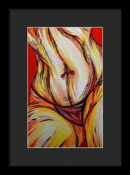 Belly Pierce - Framed Print