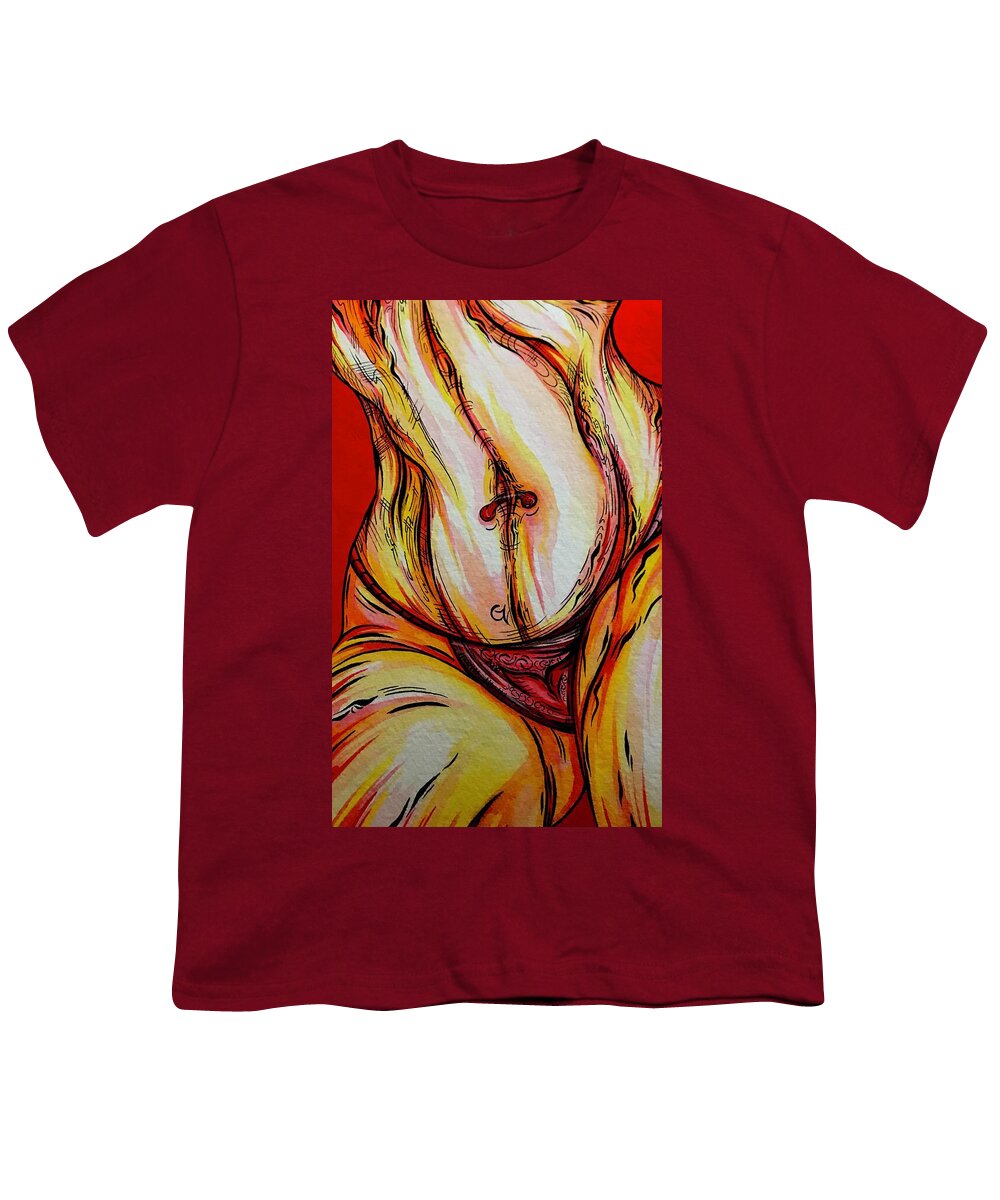 Belly Pierce - Youth T-Shirt