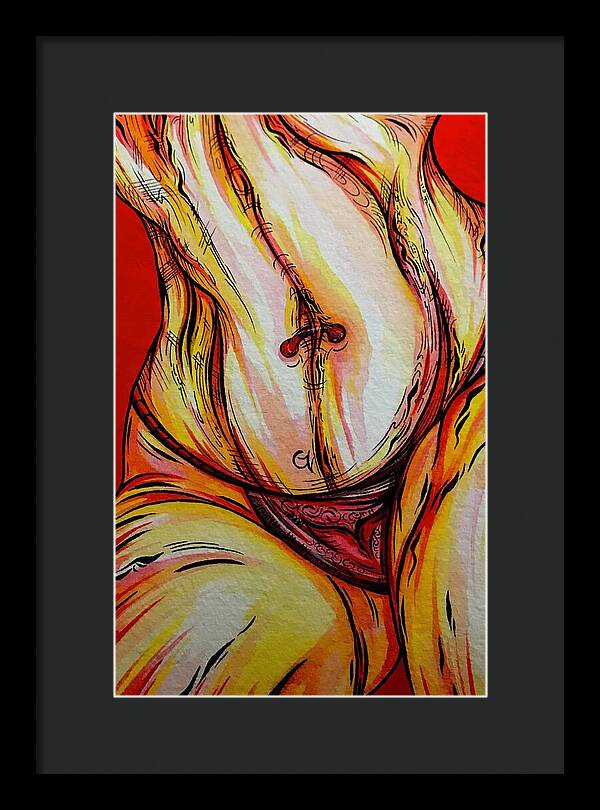 Belly Pierce - Framed Print