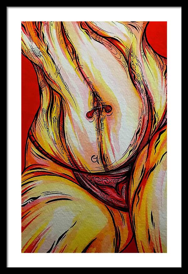 Belly Pierce - Framed Print