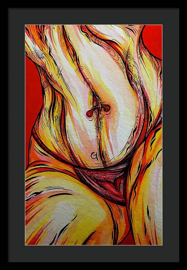 Belly Pierce - Framed Print