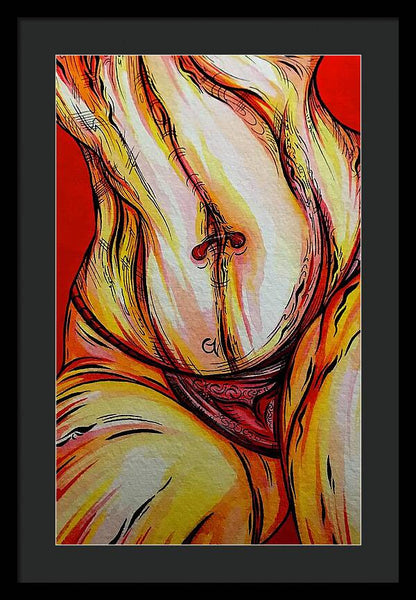 Belly Pierce - Framed Print