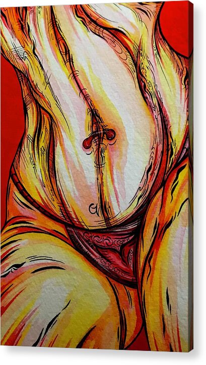 Belly Pierce - Acrylic Print