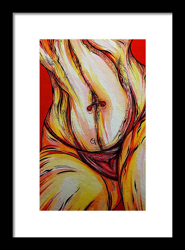 Belly Pierce - Framed Print