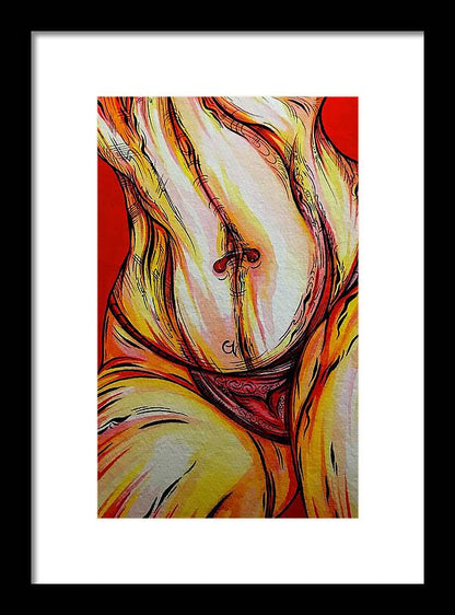 Belly Pierce - Framed Print
