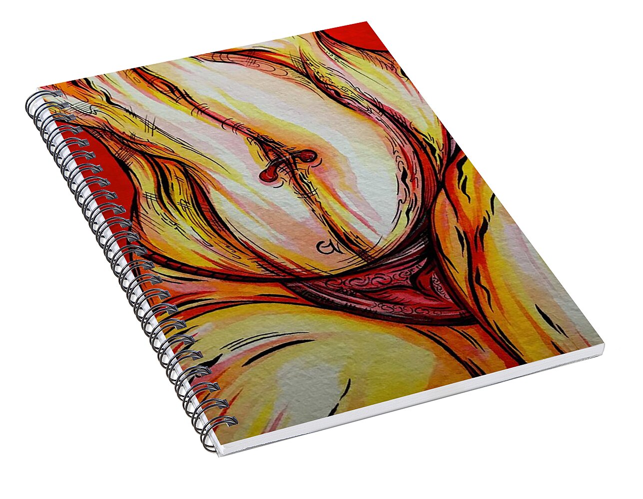 Belly Pierce - Spiral Notebook