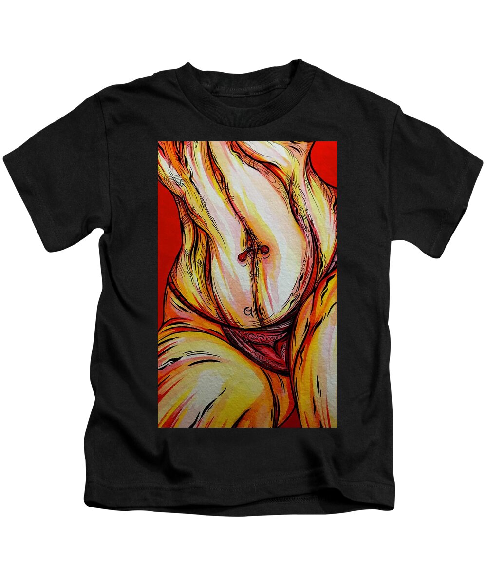 Belly Pierce - Kids T-Shirt