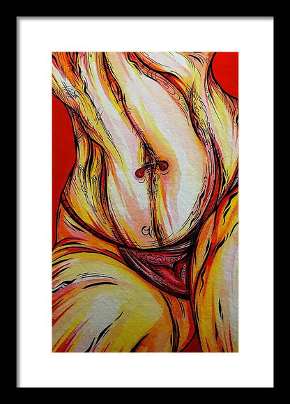 Belly Pierce - Framed Print
