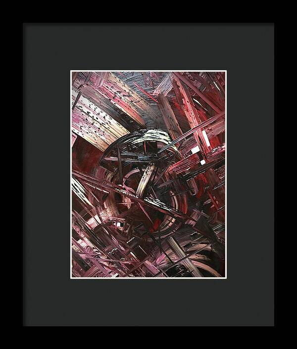 Bergandy Scrape - Framed Print