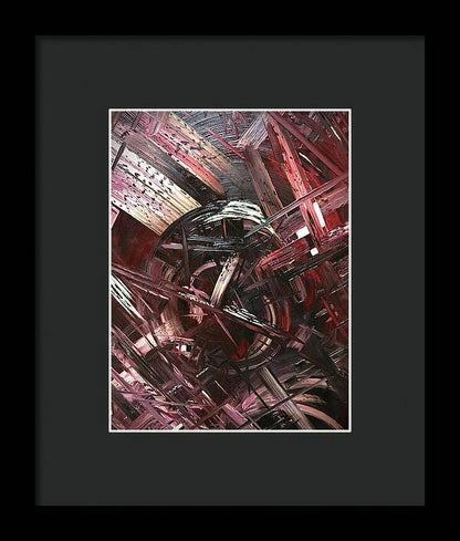 Bergandy Scrape - Framed Print
