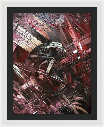 Bergandy Scrape - Framed Print