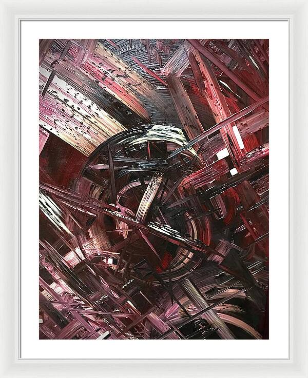 Bergandy Scrape - Framed Print