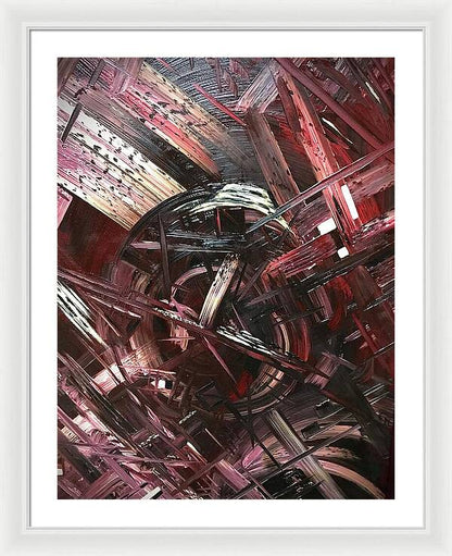 Bergandy Scrape - Framed Print